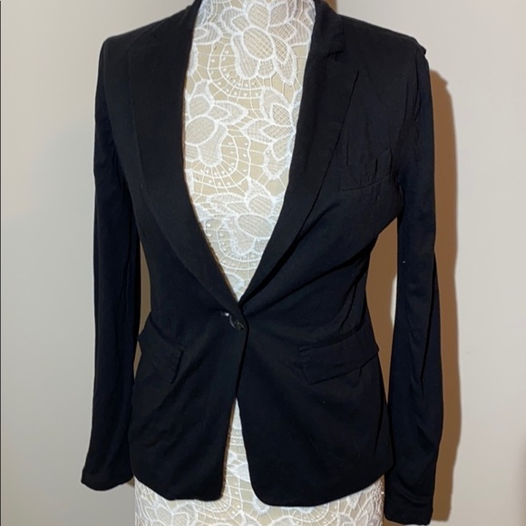 BCBG Maxazria cotton jacket black open back size S - Picture 3 of 14